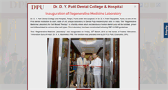 Desktop Screenshot of dental.dpu.edu.in