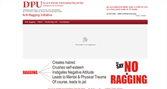 Desktop Screenshot of antiragging.dpu.edu.in
