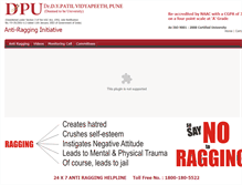 Tablet Screenshot of antiragging.dpu.edu.in